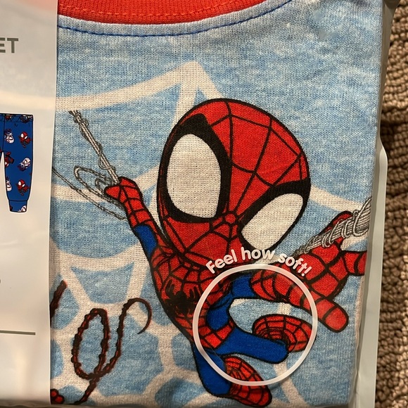 Spider-Man pjs pajama set NWT 12M - Picture 4 of 4